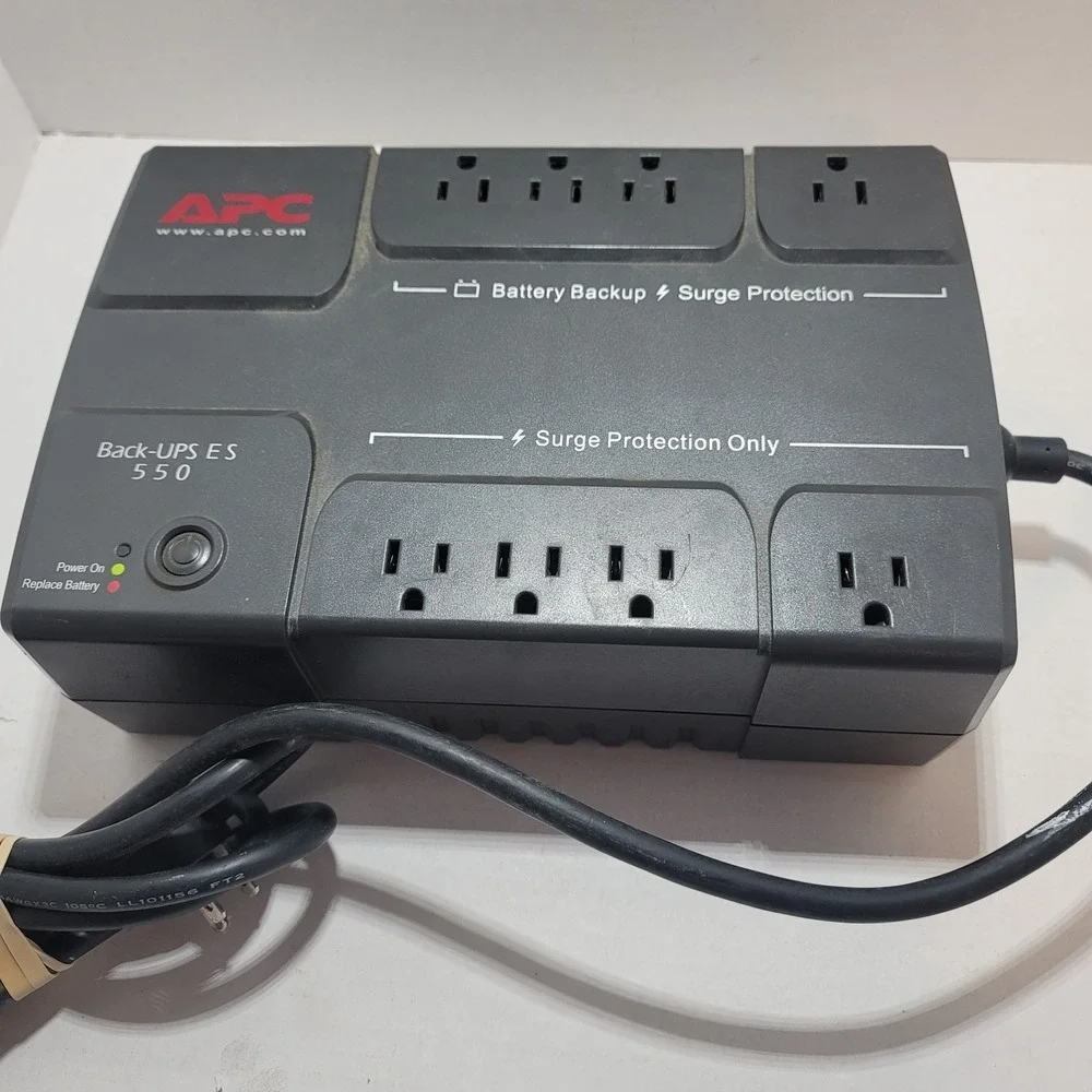 APC Back-UPS ES 550 BE550G 8 Outlets Uninterruptible Power Supply NO BATTERY